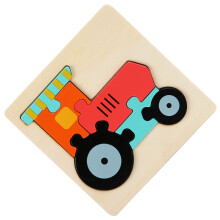 Baby Holzfahrzeug-Puzzle Bildungs Spielzeug für Kleinkinder zur intellektuellen Entwicklung