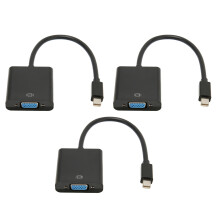 Cavi di adattatore Mini DP a VGA da 3 pezzi, risoluzione 1900x1200 a 60Hz, plug and play