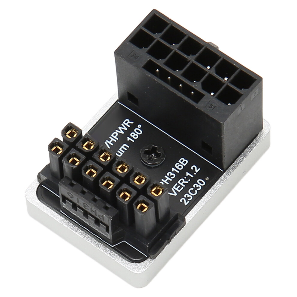 12V Pcie 5.0 Gpu Power Adapter Atx 16Pin Male To Female 180 U Turn Silver 6901370356756