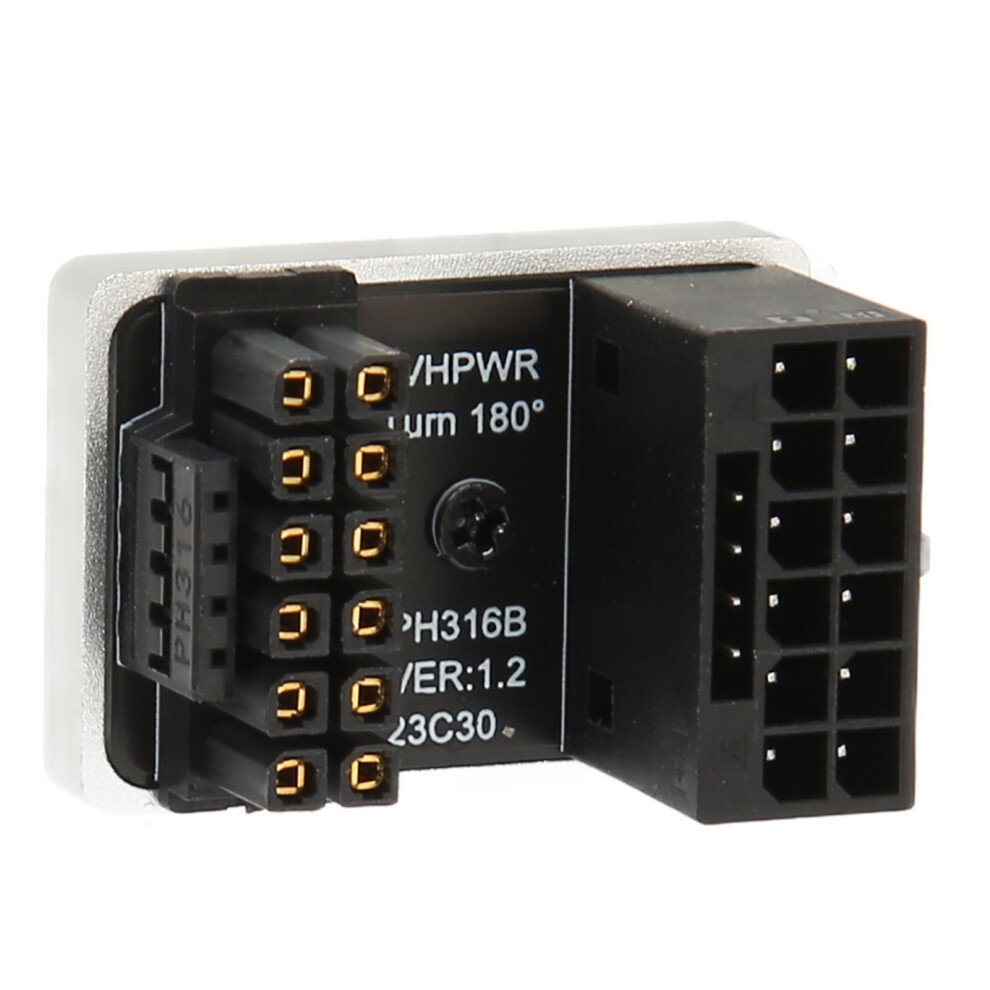 12V Pcie 5.0 Gpu Power Adapter Atx 16Pin Male To Female 180 U Turn Silver 7891378586400
