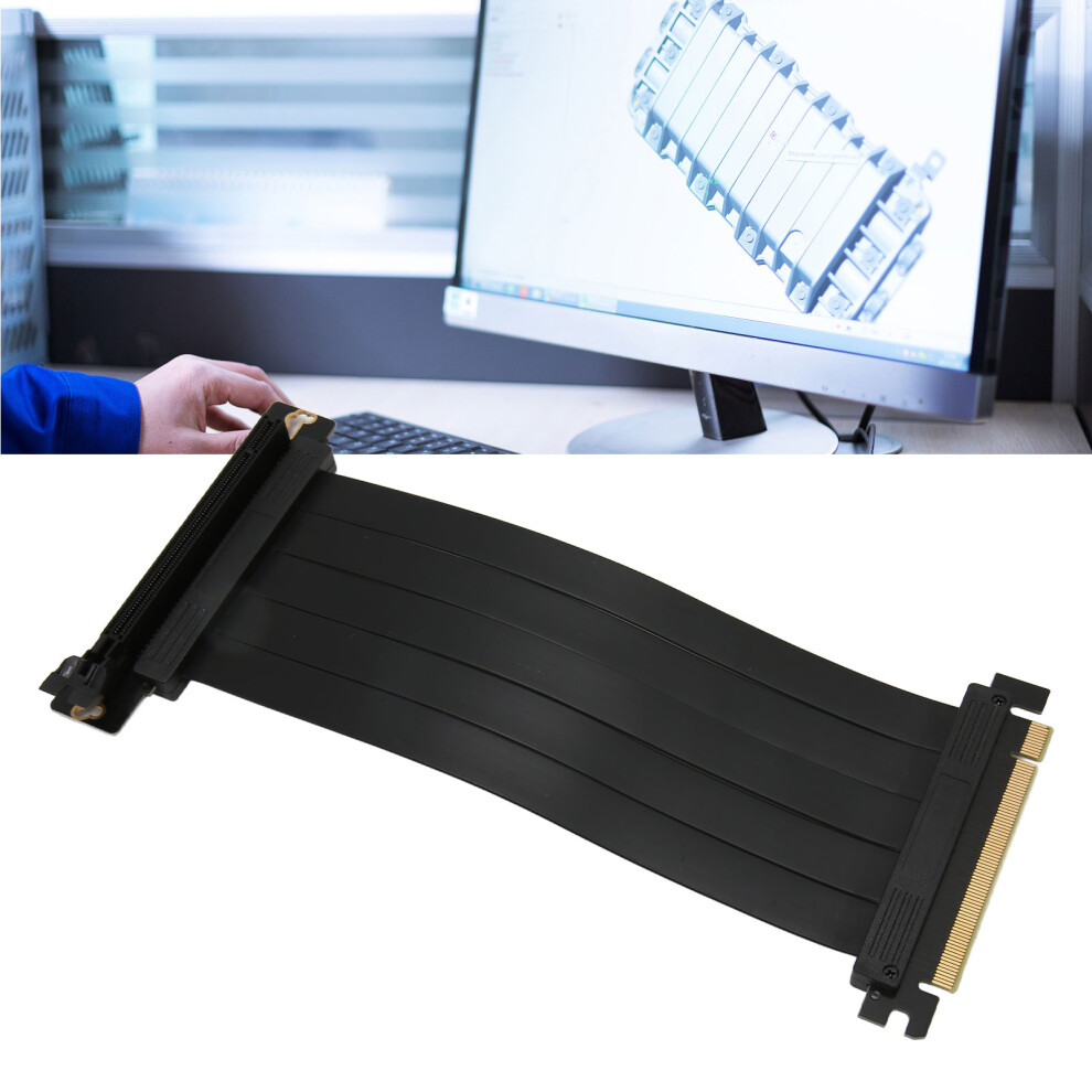 High Speed 16X Pcie 3.0 Riser Cable Flexible 90 Gpu Extension Black 7901370003338