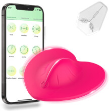 Bluetooth Vibrator with App Remote Controlled, 10 Vibration Modes, Quiet Stimulator Sex Toy, Rosered