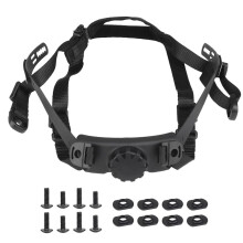 Chin Strap System For Tactical Nape Suspension Helmet Adjustable Black Compatible With MICH IBH Airsoft CS Helmets