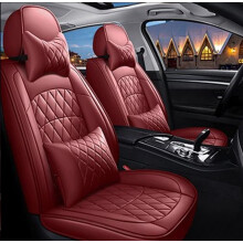 Seat Protector Leather Car Seat Cover For Land Rover Discovery 2 3 4 5 Discovery Sport Range Rover Sport Full Set Red