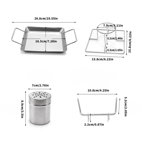 Grille de cuisson professionnelle pour dinde, barbecue, avec bac 2
