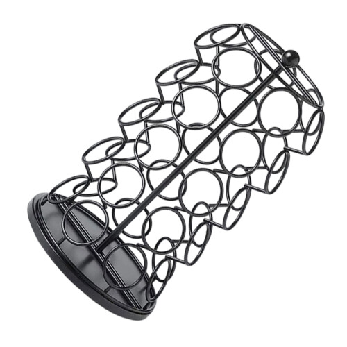 Coffee Capsules Rotating Storage System Iron Shelf For