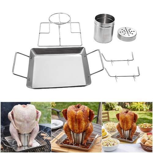 Grille de cuisson professionnelle pour dinde, barbecue, avec bac 1