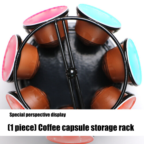 Coffee Capsules Rotating Storage System Iron Shelf For 2