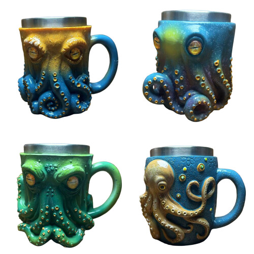 Functional Octopuses Cup Serving as Home Ornament or-D 1