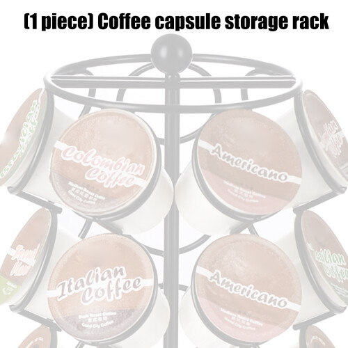 Coffee Capsules Rotating Storage System Iron Shelf For 1