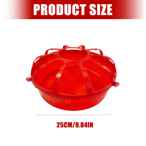 Chicken Feeding Container with Round Shape Spill Prevent Poultry 2