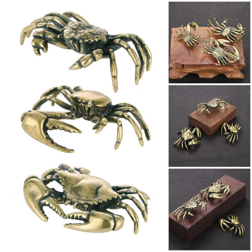 Crabs Statue Metal Crabs Figurines Sculptures Desktop-B 1