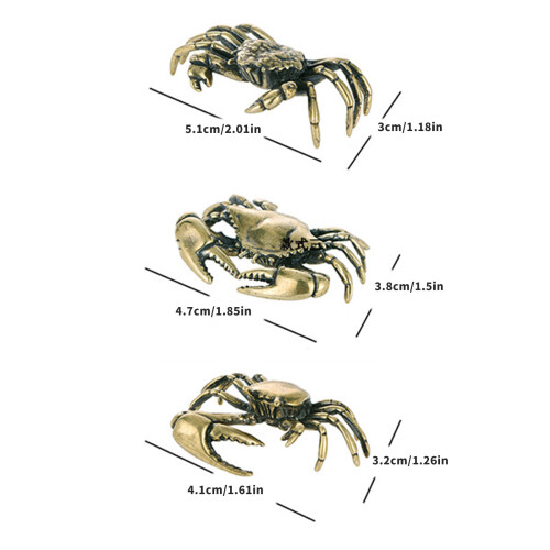 Statues de crabes en métal, Figurines rétro, Sculptures,-B 2