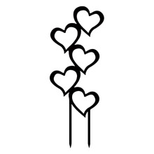 Quick Install Artistic Heart Shape Iron Frame for Climbing Plant