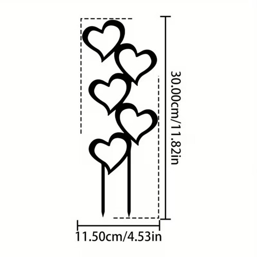 Quick Install Artistic Heart Shape Iron Frame for Climbing Plant 2