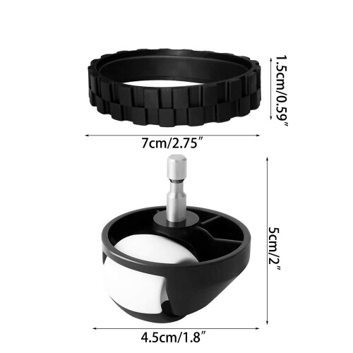 Front Wheel Caster with Non-Slip Tires for i7 i7+ E5 E6 I3 Easy 2