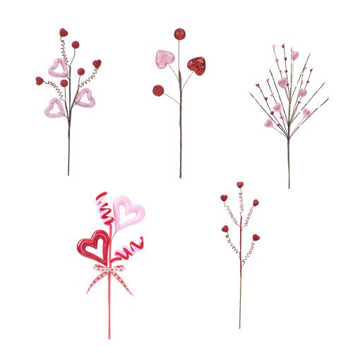 Einsteckbare Seidenbeeren-Dekorationen, Valentinstag,-A 1