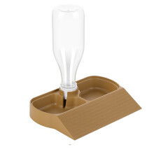 Feeding and Watering Dish for Small Reptiles-brownish yellow