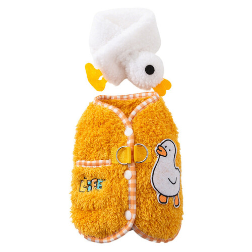 Furry Vest for Small Dog Sweatshirt Thick Coat Clothes Soft-M.