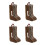 Sacs à chaussures multifonctionnels, 4 pièces, housse-brun 1