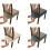 Lot de 4 housses de siège de chaise en Jacquard extensible,-riz 2