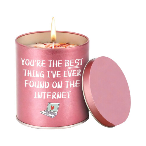 Bougie parfumée de cadeau de bougie-Modèle de carnet rose