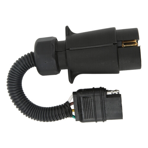Ορειχάλκινο Terminal7Pin EU Round To4Pin US Flat Trailer Adapter ABS Στέγαση Ασφαλής Σύνδεση Στεγανή για 1