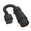 Ορειχάλκινο Terminal7Pin EU Round To4Pin US Flat Trailer Adapter ABS Στέγαση Ασφαλής Σύνδεση Στεγανή για 7