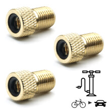 3Pcs Adapter Set for Dunlop & French to Car Valve with Sealing Ring