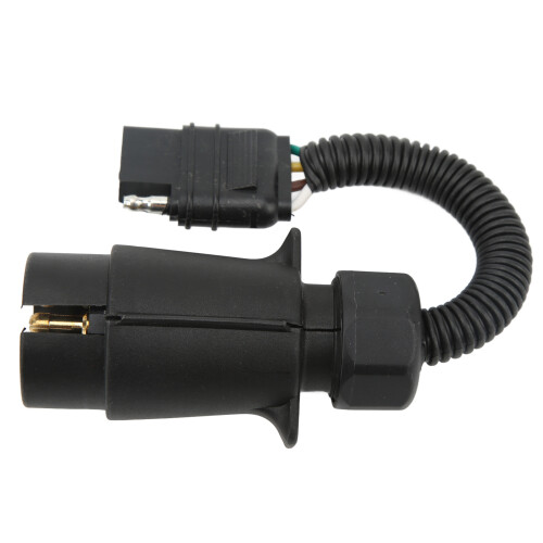 Ορειχάλκινο Terminal7Pin EU Round To4Pin US Flat Trailer Adapter ABS Στέγαση Ασφαλής Σύνδεση Στεγανή για 2