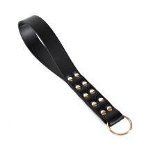 Paddle Flogger Sex Whip Leather SM Spanking Paddle Rivet Handle Flogger
