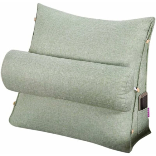 Elevate Your Comfort: Reading Pillow with Adjustable Height, Back Support for Correct Posture, and Portable Handle for Bed or Couch (Green)