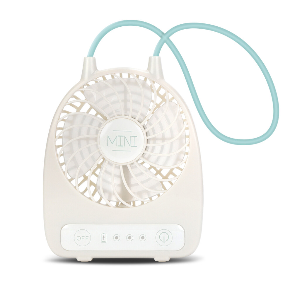 Portable Tabletop Fan, Rechargeable Compact Airflow Generator, Whisper Quiet 3 Stages Speed Control For Home Office Travel (Small, White) 9169997903358