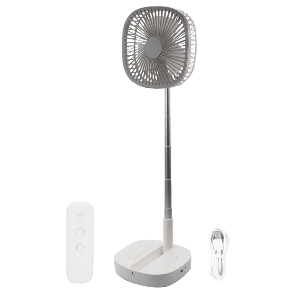 Portable Pavilion: Telescopic Quiet Timer Fan, Foldaway Standing Oscillating Fan With Remote Control, Rechargeable Battery For Home, Office, Outdoor A 9453559528524
