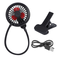 Mini csíptetős ventilátor, asztali ventilátor újratölthető akkumulátorral utazáshoz, csendes szénkefe nélküli motor, rugalmas nyak az