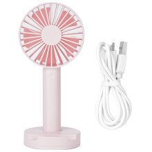 Niedlicher Mini-Ventilator im praktischen Design, akkubetrieben mit robustem Motor – perfekt für stilbewusste Menschen unterwegs.