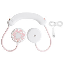 Innovative Wearable Neck Fan, Dual Fan Heads with Ultra Quiet Motor for Seamless Cooling Experience, 360 Degrees Free Rotation, Rechargeable Personal