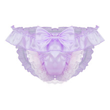 Eve Dessous Underwear GString Lace Anal Low Briefs Panties Men's Underwear Size 48 Purple XL