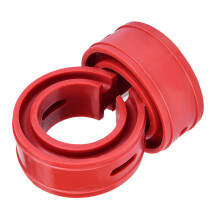 Drive Smoothly: 2pcs Red D-Type Shock Absorber Buffer Anti-Vibration