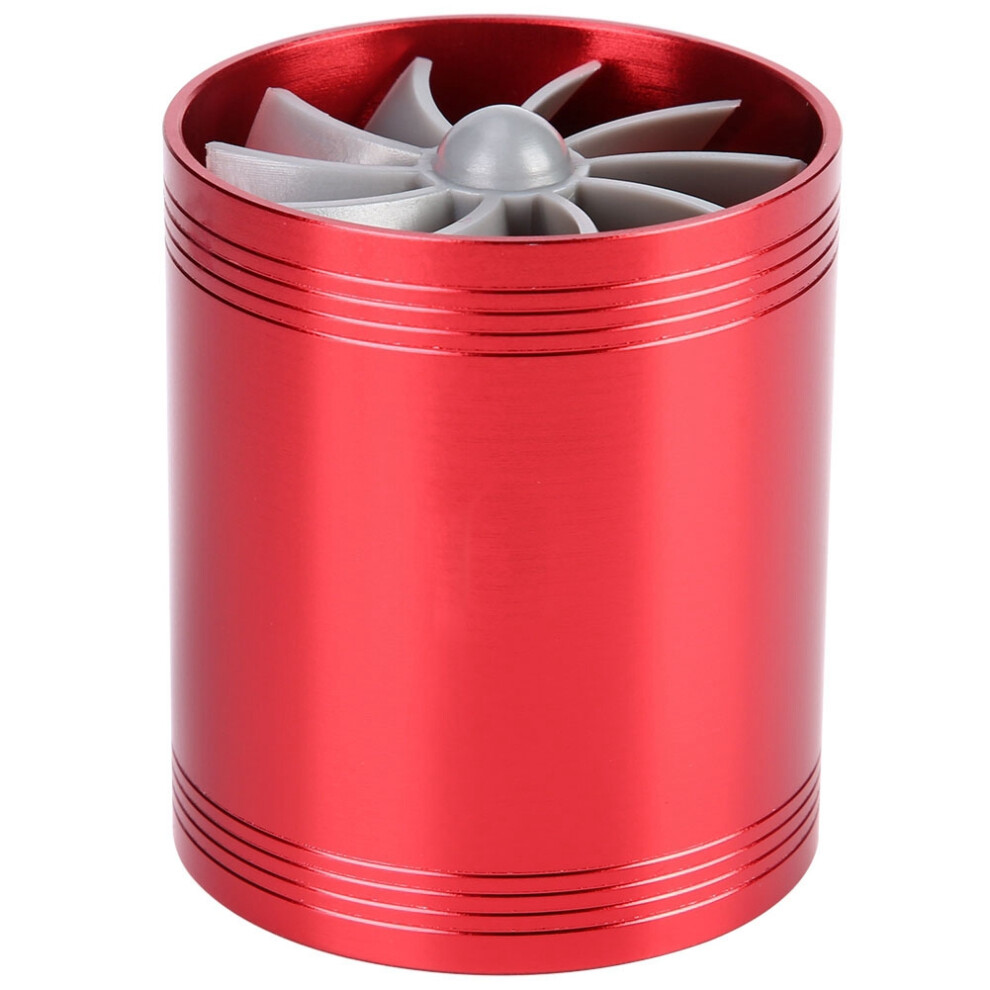 Dual Fan Car Air Intake Turbonator | 64Mm, Fuel Saver Red 8781382860308