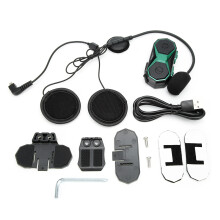 Bluetooth-communicatieheadset voor motorfietsen met IPX6-waterdicht ontwerp, full-duplex intercom, hifi-stereo, CVC-ruisonderdrukking en automatische