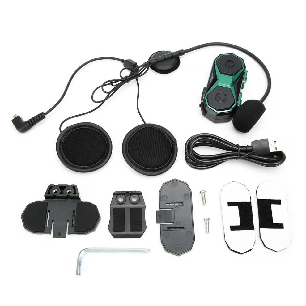 Bluetooth Communication Motorcycle Headset With Ipx6 Waterproof Design Full Duplex Intercom Hifi Stereo Cvc Noise Cancellation Auto Answer Music 9138057847628