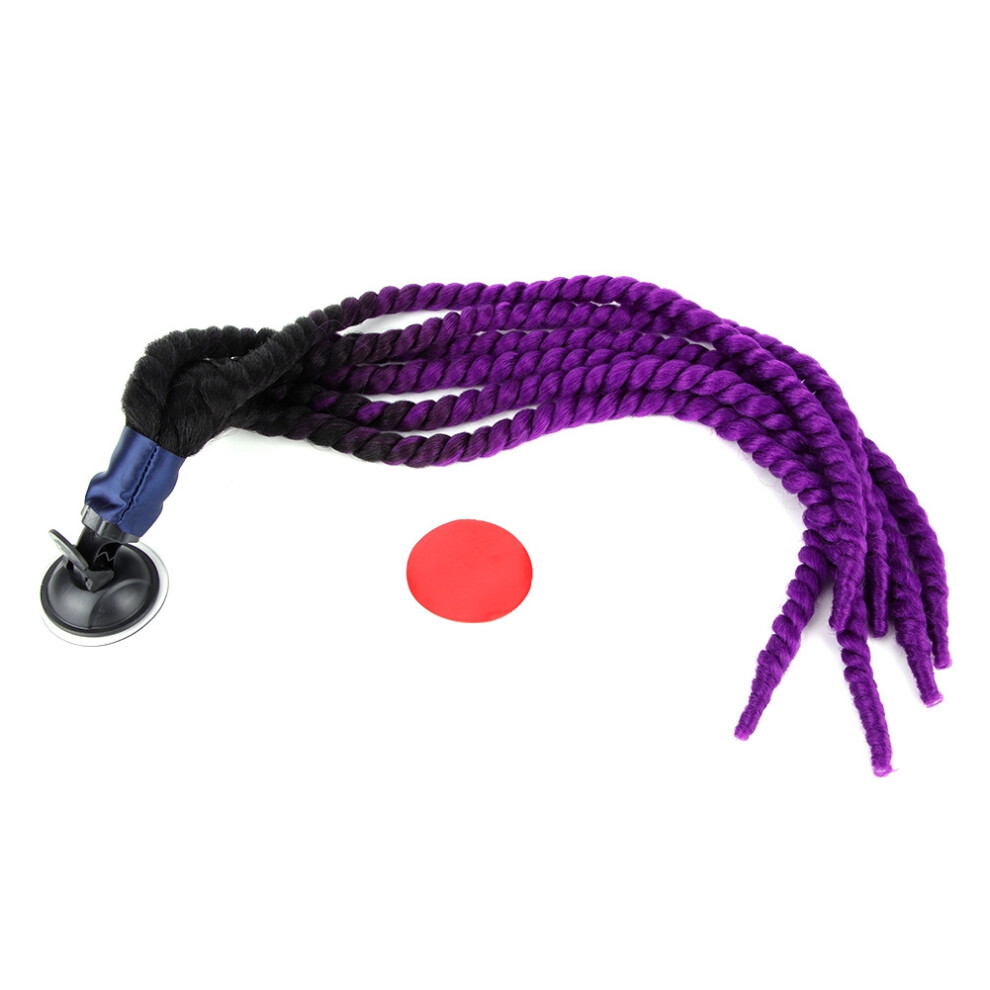 Braids Hair Tails For Helmets, Helmet Pigtail With Double Fixed Suction Cup And Reusable Design, Ponytail Bicycle Helmet Decorations Easy Stick-On 9437117526108