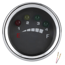 Digital Speedometer for Mini Motorcycles, Electricity Display Meter with LED Battery Status Indicator Real Time Voltage Monitoring, Compact