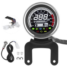 Hoogwaardige afwerking motorfiets snelheidsmeter LCD digitaal scherm toerenteller meterunit kilometerteller versnellingsindicator Duurzaam metaal en