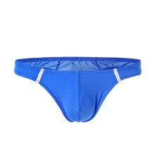 Men's Fashion Boxer Shorts Cotton Latex Underwear Leopard Mankini Sexy Blue XL