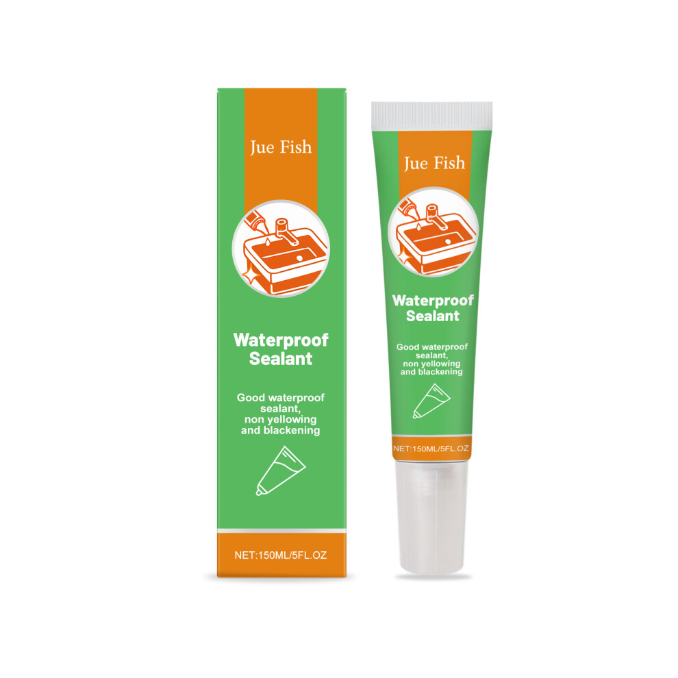(150Ml) Jue Fish Waterproof Sealant, Waterproof And Mildew-Proof Sealing, Quick-Drying, Household Kitchen And Bathroom Gap Repair 6900054958927