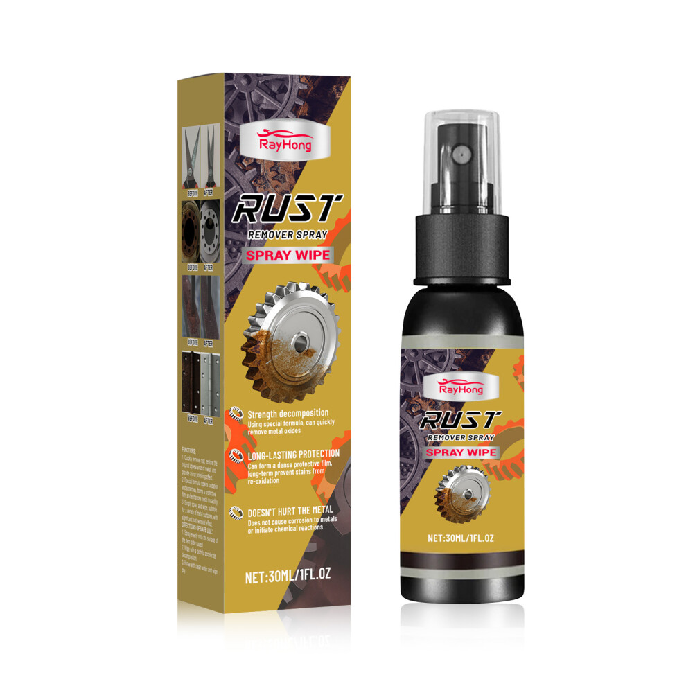 (30Ml) Rayhong Metal Rust Removal Spray Car Wheel Polishing And Rust Removal Daily Maintenance Cleaning And Care Spray 6900054958972