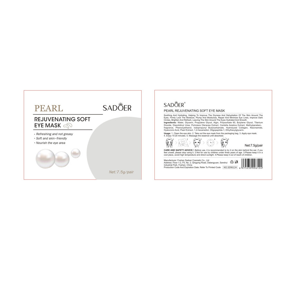 (Pearl) Eye mask SADOER eye mask sheet hydrating and moisturizing