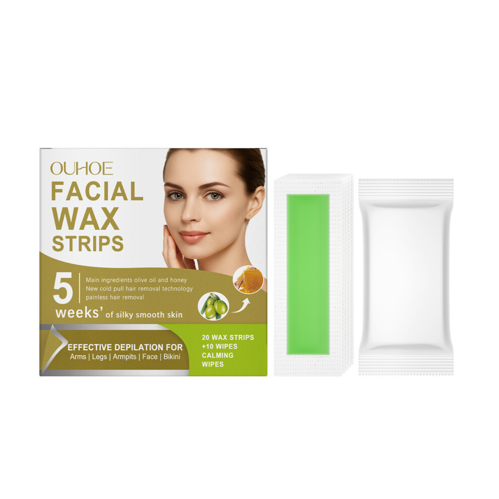 (Set) Gentle facial hair removal wax paper Cleansing facial skin hair removal smooth and clean without leaving any portable daily